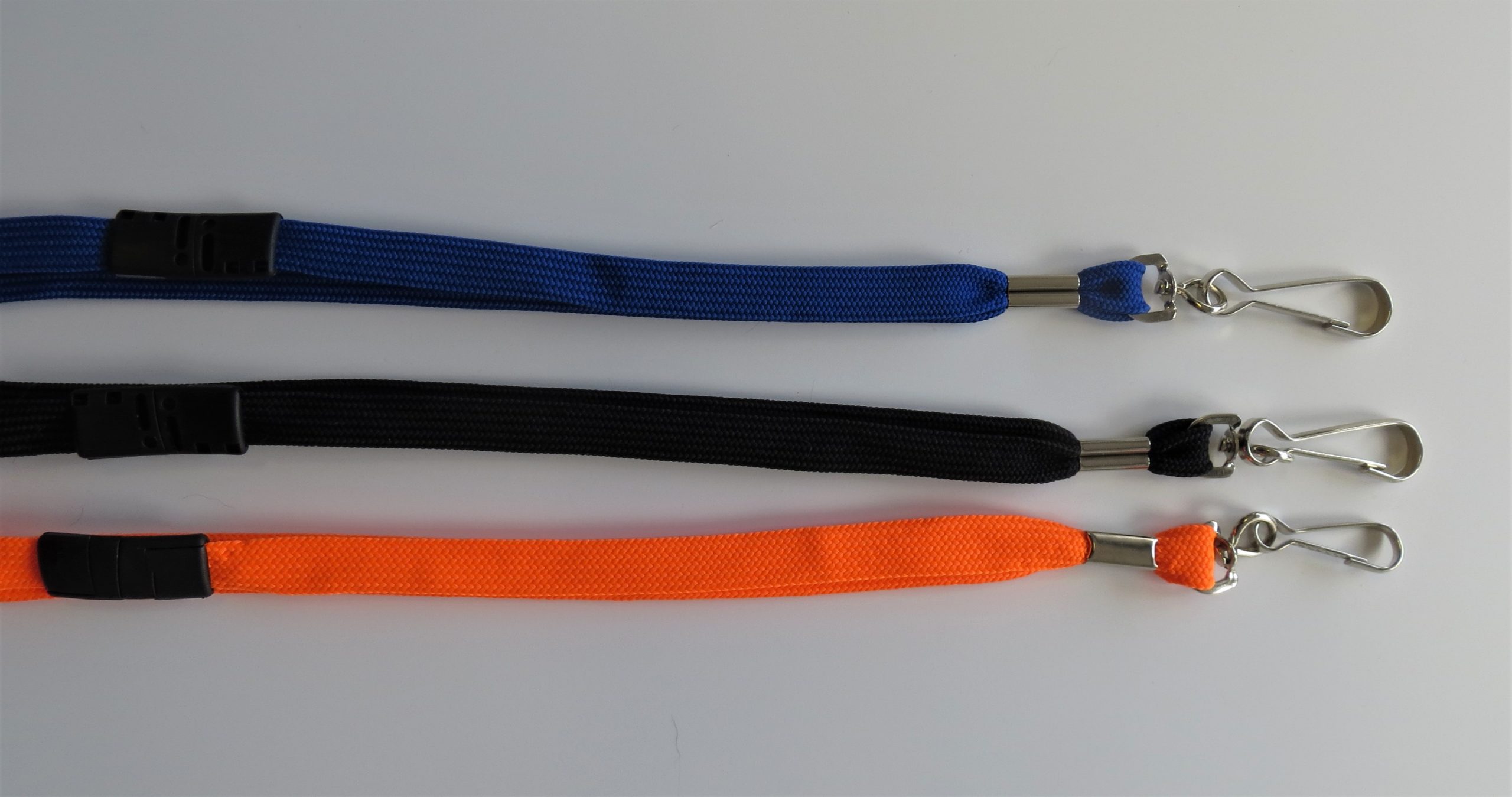 12mm Woven Tape Lanyard with Breakaway attachment and Swivel Clip